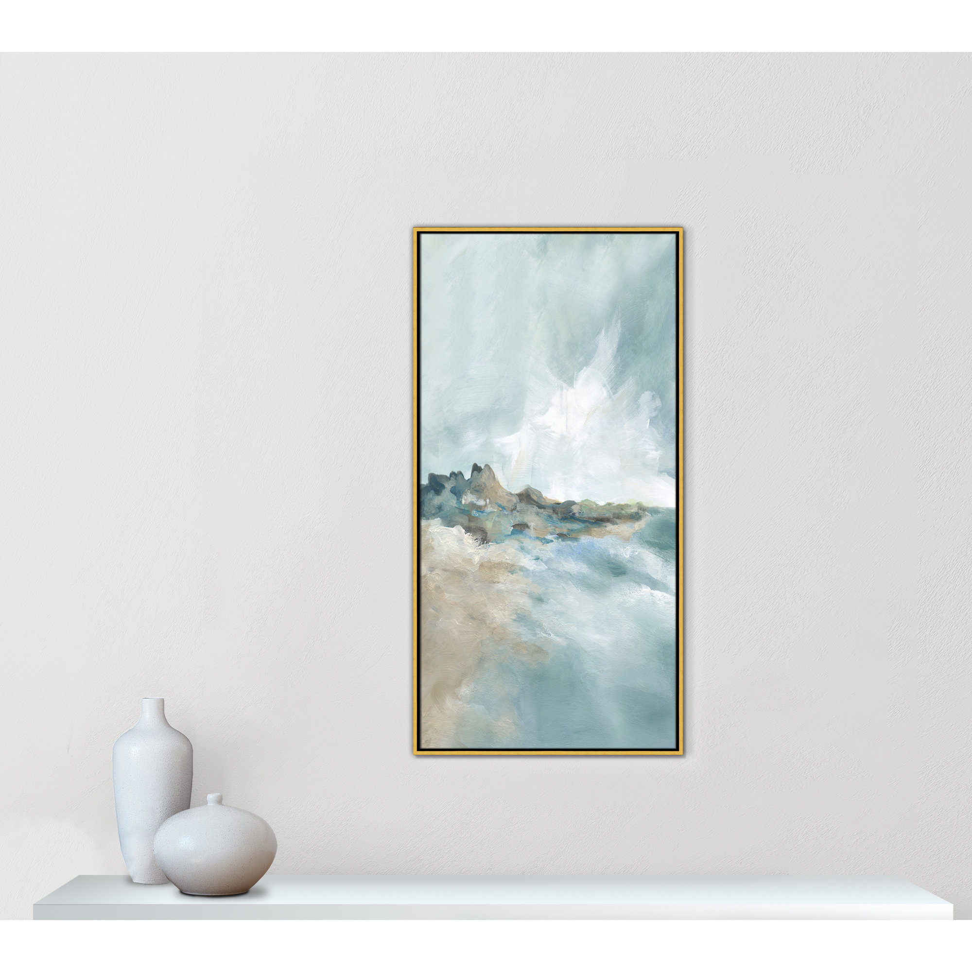 Sandpoint Print by Carol Robinson, 49.5" H x 25.5" W, Gold
