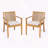 Acacia Wood Dining Chair Waterproof Sturdy 400Lbs