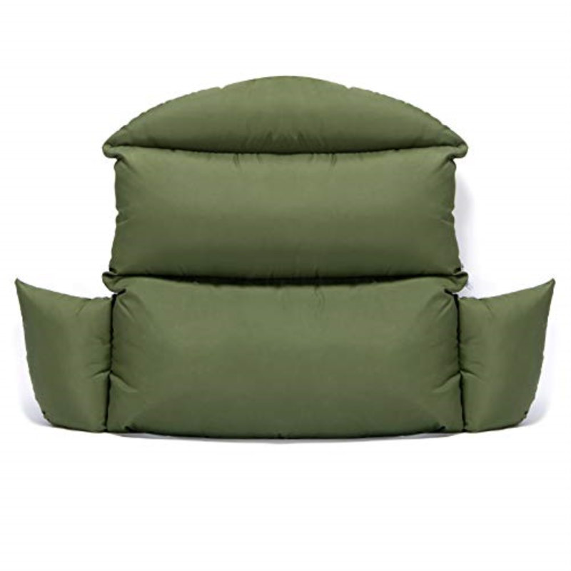 Smythe Modern Double Swing Cushion Only – Replacement 2-Person Egg Chair Pad – Overstuffed Water-Resistant Indoor/Outdoor Pillow