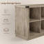 Bibliothèque en bois à 8 cubes, armoire de rangement autoportante, tablette de rangement rustique pour salon, bureau, entrée, gris