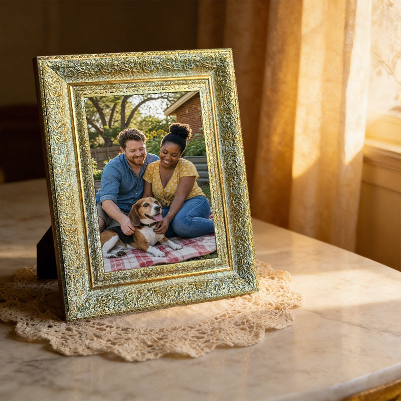 Cadre photo décoratif doré antique 1PC pour photos de tablettes 11 po x 14 po, Antique Gold, 1, 11" W x 14" H