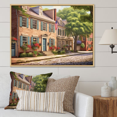 «Delaware 1950S Village I», reproduction d'art sur toile