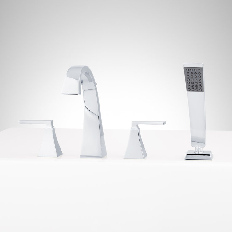 Signature Hardware Vilamonte 4Hole Roman Tub Filler and Hand Shower  Without Rough In Valve
