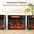 Wassim 22.8'' W Black Electric Fireplace Insert with 5118 BTU