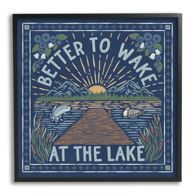 " Blue Wake At Lake Phrase " by Laura Marshall