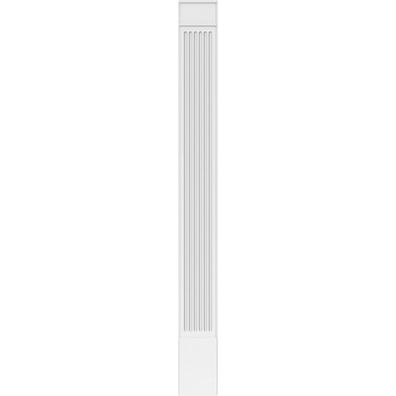 Pilastre cannelé en PVC (la paire), 120 po, 12 po, Base et chapiteau décoratifs