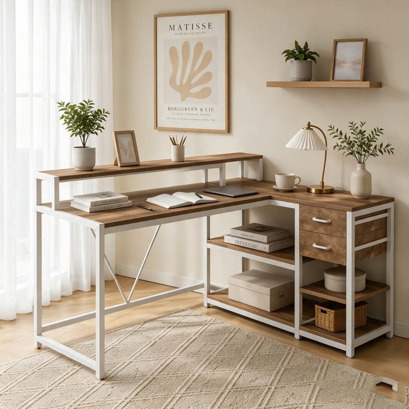 Bureau d'écriture, bureau en L