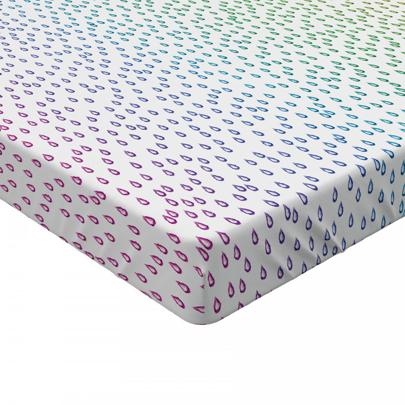 Microfiber Geometric Fitted Sheet, Queen Fitted Sheet