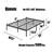 14" Black Metal Queen Bed Frame with Roman Style Legs-412087818