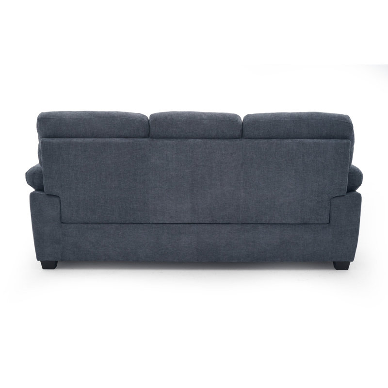 Corduroy Sofa, Chenille Blue, 3