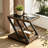 Z-Shaped Weather Resistant Wicker Patio Side Table