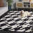 Rashima Hand Woven Leather Houndstooth Rug-560516850