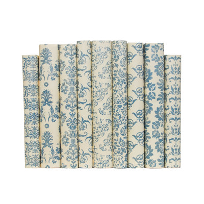 Motif damassé bleu enveloppé