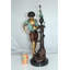 Statue en bronze Hermes Les Amenes Boy - Taille: L 9 po x l 8 po x H 25 po.