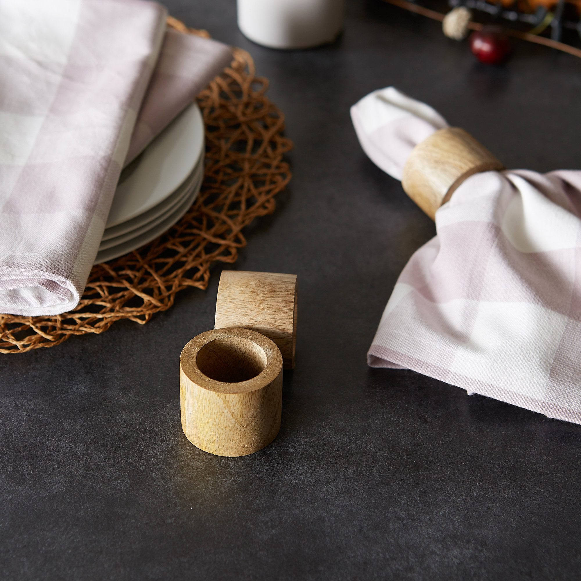 Wood Band Napkin Ring, Tan