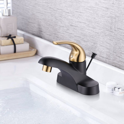 Centerset Single-handle Bathroom Faucet with Drain Assembly