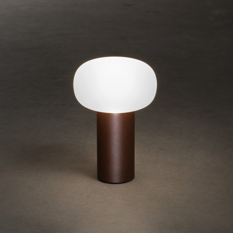 Antibes Cordless Table Lamp - USB Rechargeable, RGB Dimmable LED, Elegant Design, Brown
