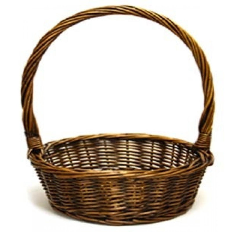 Panier rond en osier 13 po H