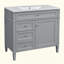 Meuble-lavabo de 36 po avec lavabo supérieur, meuble-lavabo moderne avec 2 tiroirs et tiroir escamotable, meuble-lavabo simple
