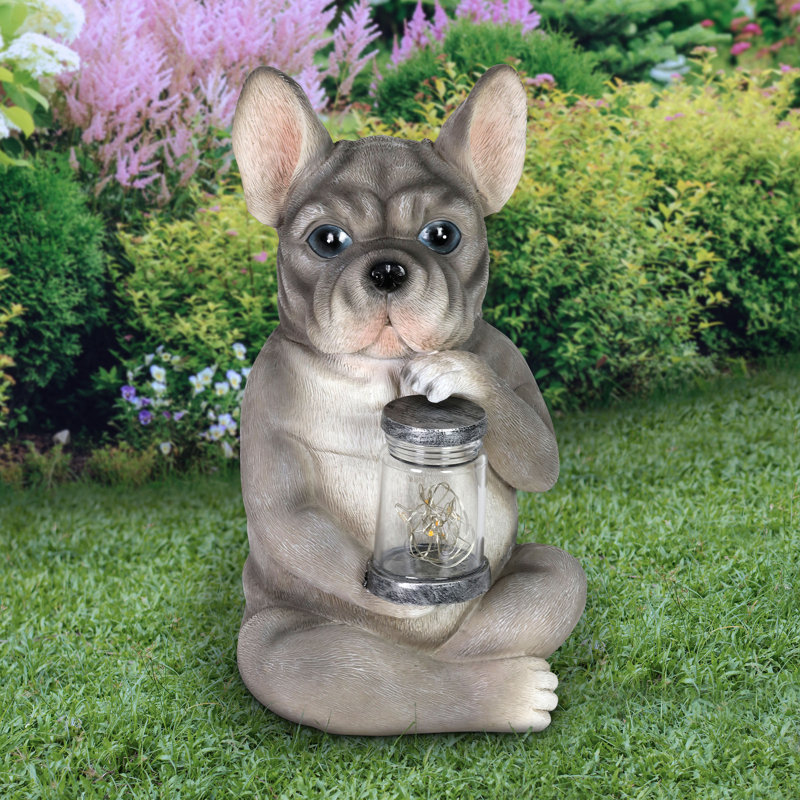 Statuaire de jardin bouledogue français Exhart