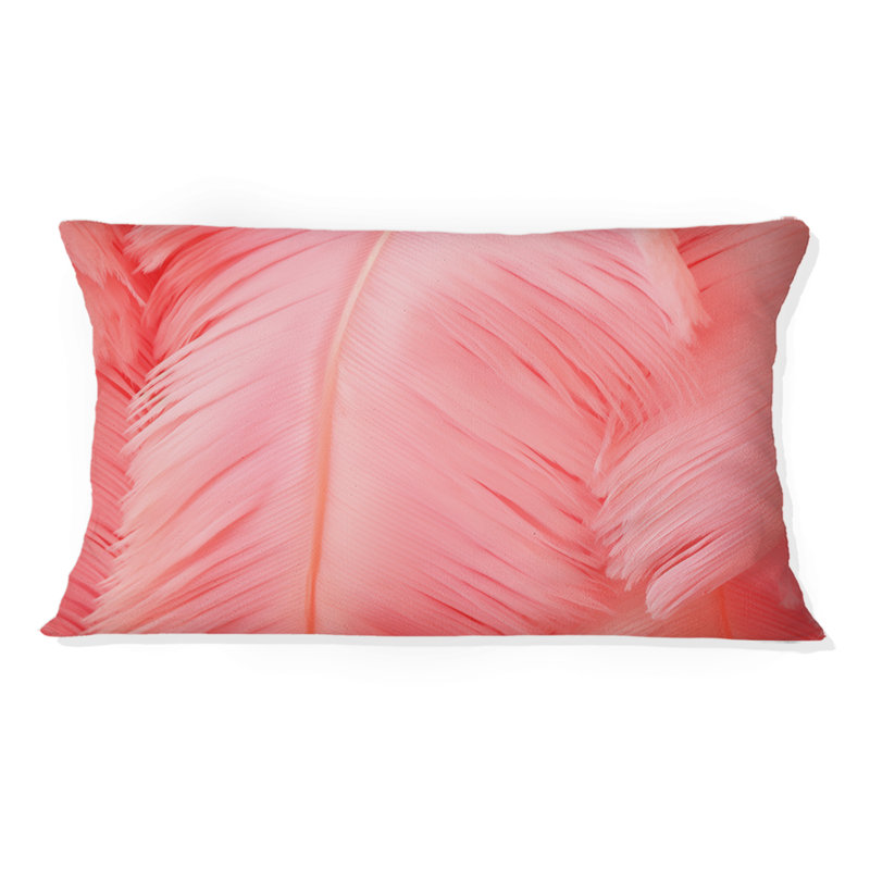 Coussin Boho Glam Pink Feather Elegance