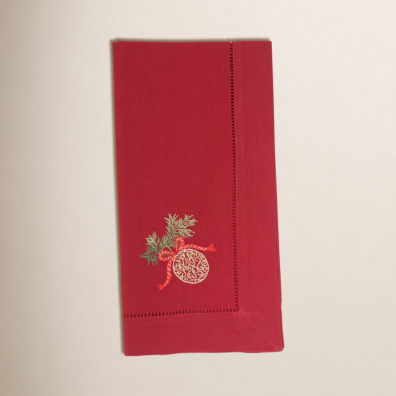 Embr'D Ornament Hemstitch Napkin (Set of 6)