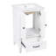 Meuble-lavabo blanc de 20 po avec lavabo, armoire à deux portes, tiroir, butoir de porte magnétique et patins réglables