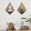 Ensemble de 2 tablettes flottantes boho en bois vintage Mid Century Modern