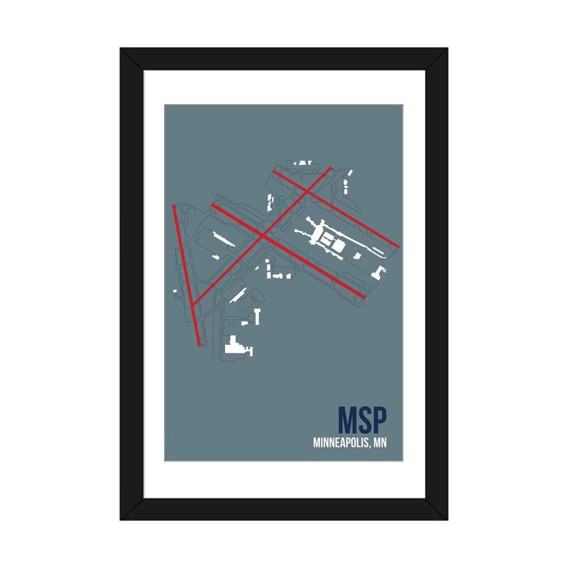 "Minneapolis-Saint Paul" par 08 left-impression d’art graphique sur toile, H 24 po x l 16 po x P 1 po, Blanc