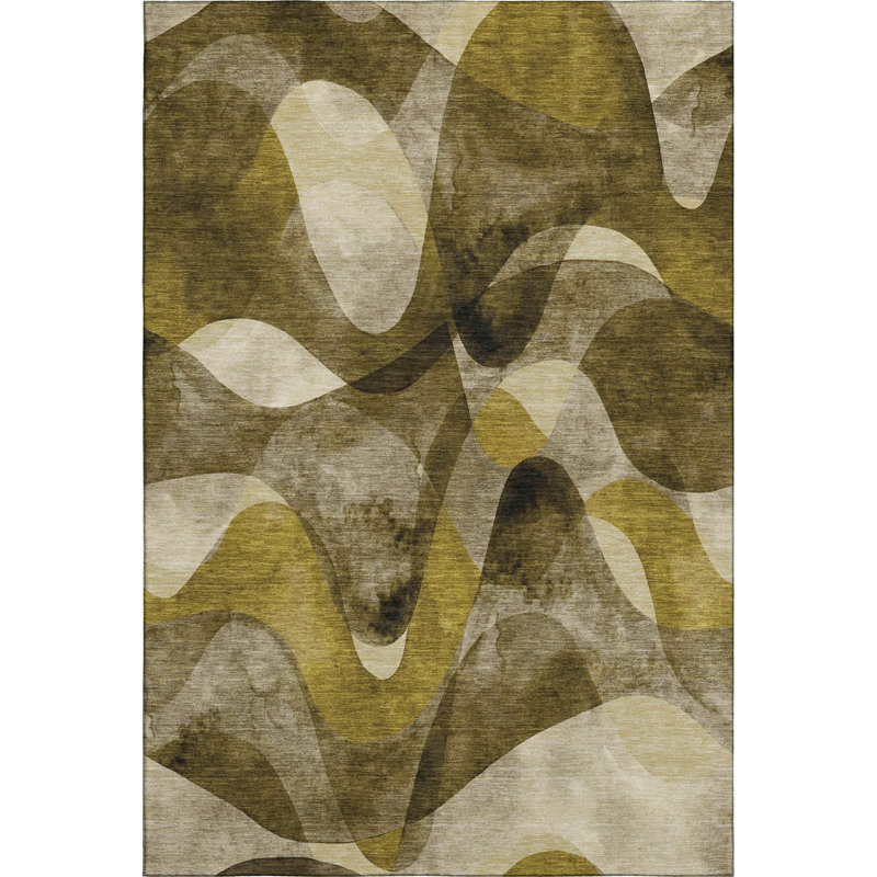 Nolah Area Rug with Non-Slip Backing, Rectangle 5' x 7'6"