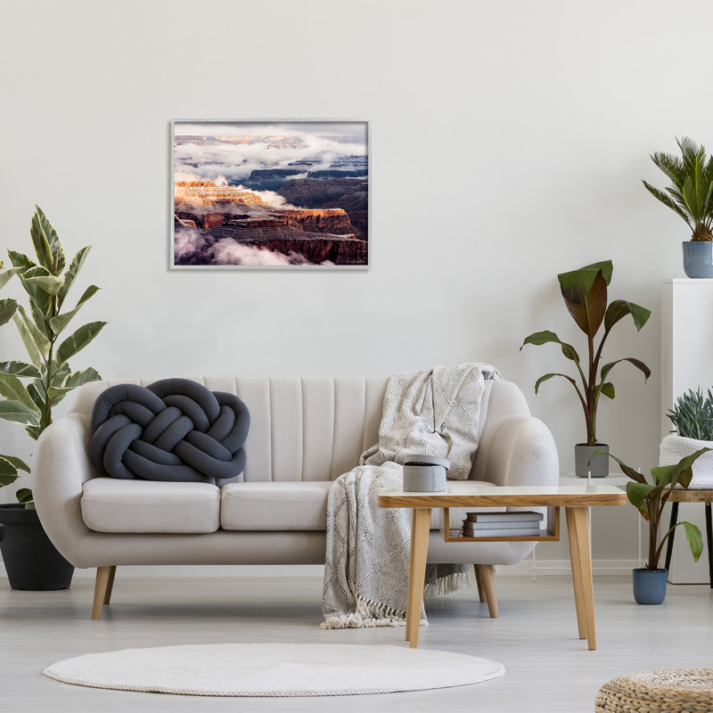 «Clouds & Mesa Scenery» encadré sur bois par Kent Burkhardsmeier, Estampe numérique Farmhouse, H 24 po x l 30 po x P 1,5 po
