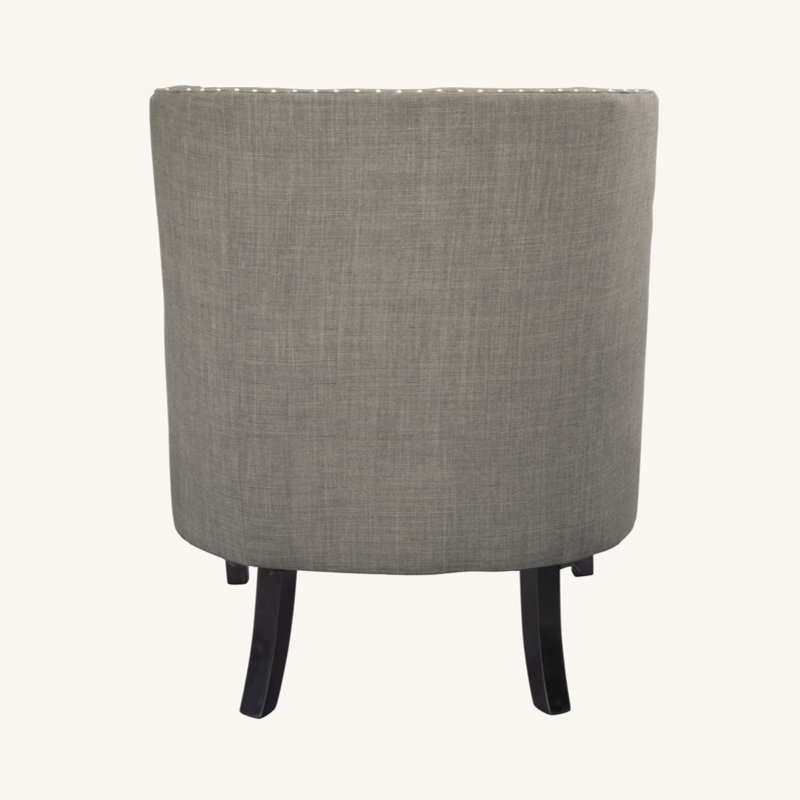 Upholstered Wingback Chair, Taupe Chenille
