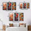 Ensemble de 3 fleurs oranges et roses succulentes-1818406589-1818406588