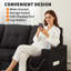 Couches pour le salon, canapé-lit de 84 po, canapé-lit modulaire en L avec lit escamotable, chaînes de rangement réversibles, accoudoirs de rangement dissimulés, porte-gobelets et ports de chargement USB-24083858