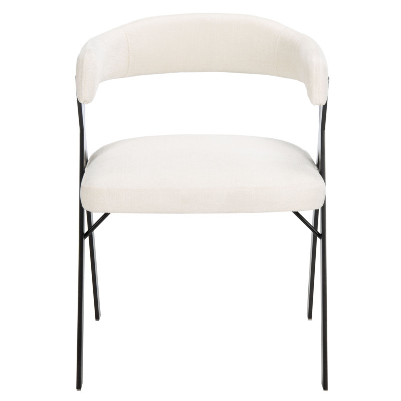 Chaise avec accoudoirs, Blanc