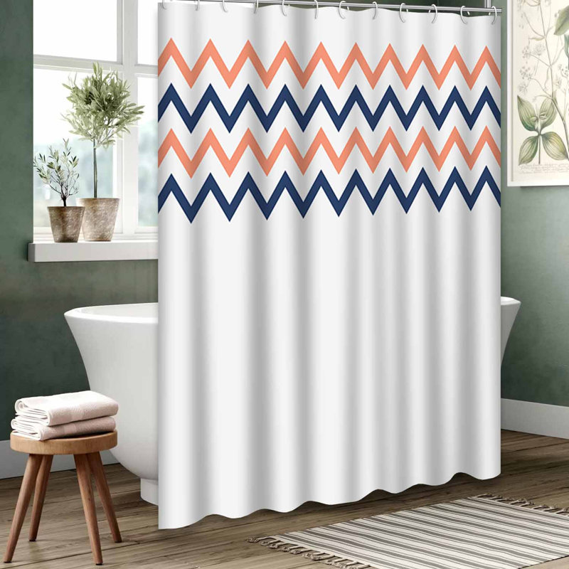Rideau de douche bleu imperméable, rideaux de douche pour la salle de bain avec 12 crochets, L 72 po x l 84 po