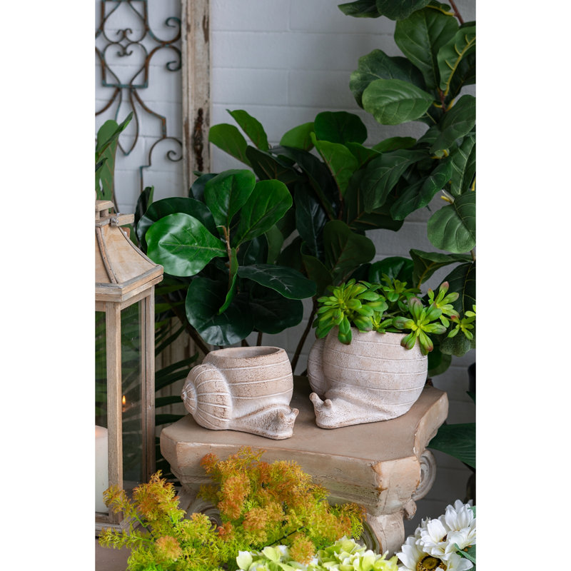 Vytautas Decorative Sand And Cement Planter 8.3X7x4.7 Inches With Beige Finish For Rustic Decor Plant Combinations Indoor Arrangements