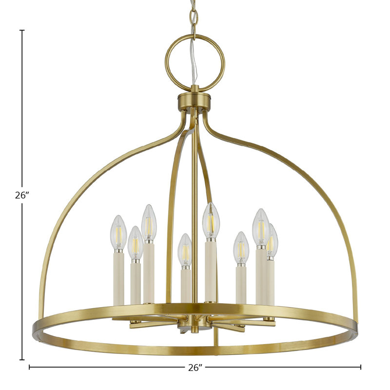Jane 8-Light Chandelier, Gold