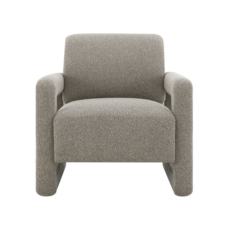 Gray Chenille Accent Chair