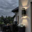 Outdoor Square Wall Light, Black GU10  Exterior Sconce, Waterproof Patio Porch Lamp 10 Inch/26cm