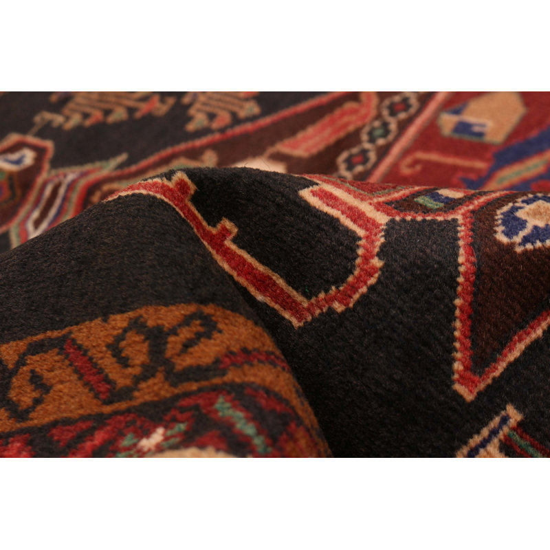 Tapis rectangulaire unique de 3 pi 7 po x 6 pi 7 po années 1990