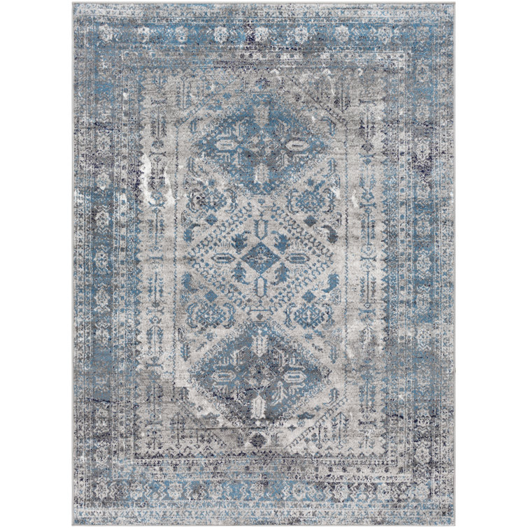 Fitz Oriental Royal Blue  Area Rug