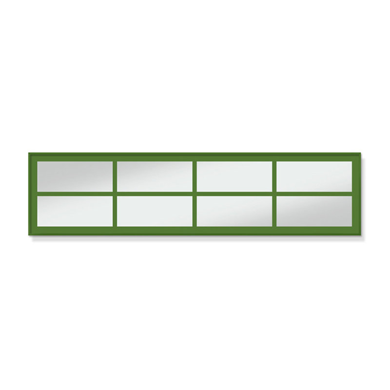 Miroir mural rectangulaire en métal, 13.78" H x 59.06" W, Vert