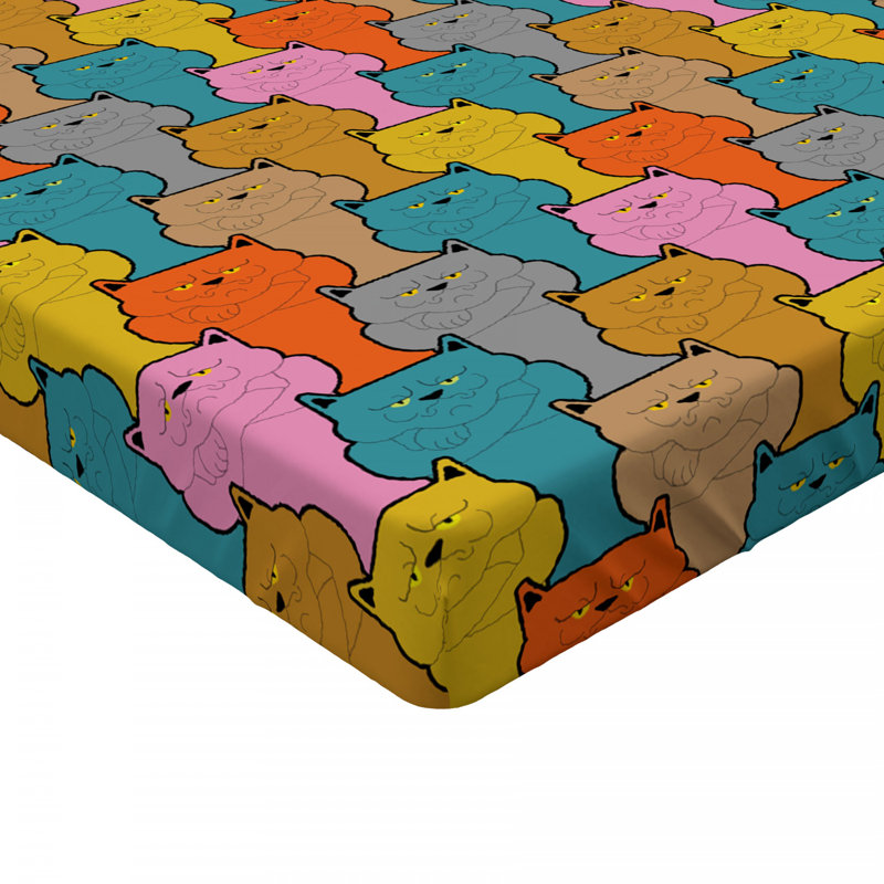 Microfiber Patterned Fitted Sheet, Full/Double Fitted Sheet