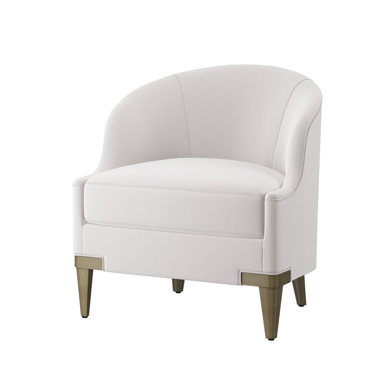 Fauteuil demi-tonneau Lafayette, Neige page (tissu performance) 1355-91, Dune