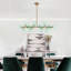 Lustre linéaire moderne en verre vert à 16 lumières à intensité variable Spoutnik-1005557073