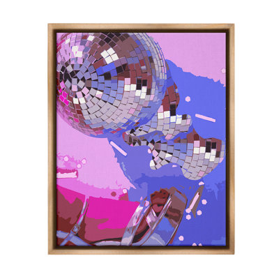 «Abstract Disco & Shoes Floater Frame» par Lil 'Rue sur toile