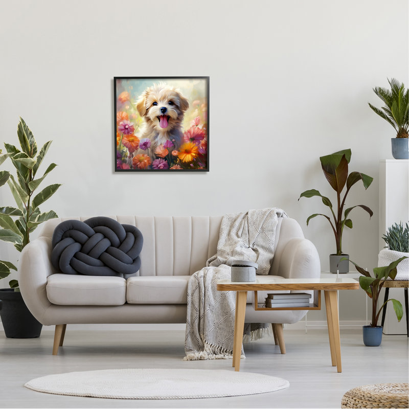 Az-128-encadré dans une prairie par Roozbeh, Giclée encadrée noir minuit, H 24 po x l 24 po x P 1,5 po