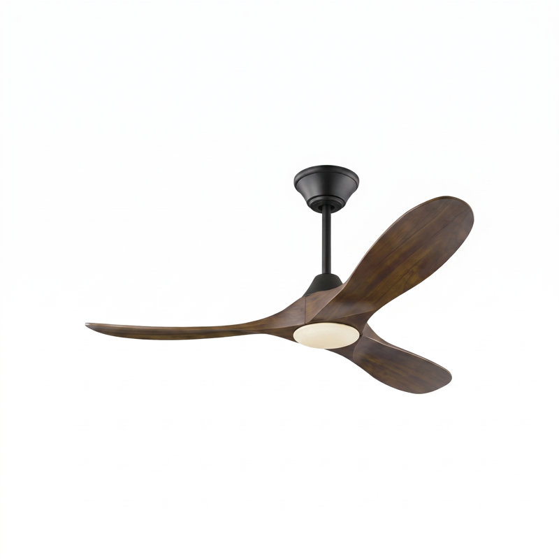 Ceiling Fan With Remote, 106cm Wide, Walnut