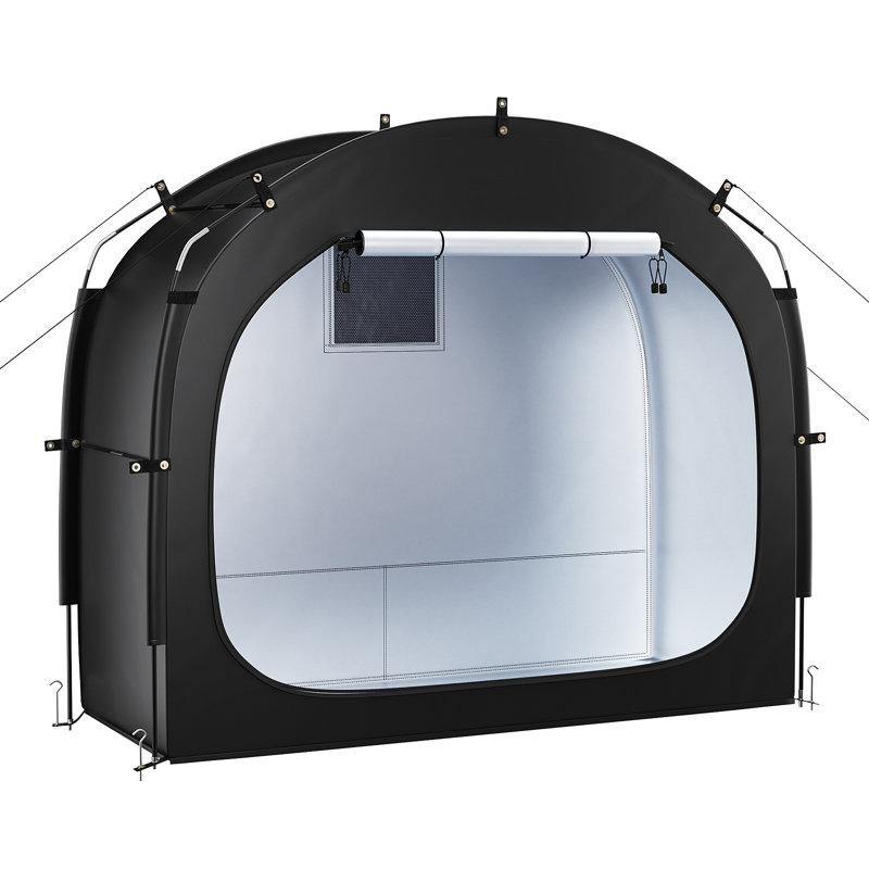Tente de rangement extérieure pour vélo spacieuse et imperméable pour 1 à 2 vélos, H 67,2 po x l 76,8 po x P 31,2 po